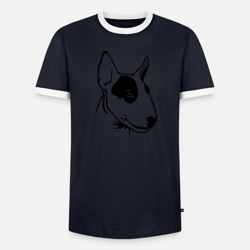 Bull Terrier Männer Kontrast-T-Shirt