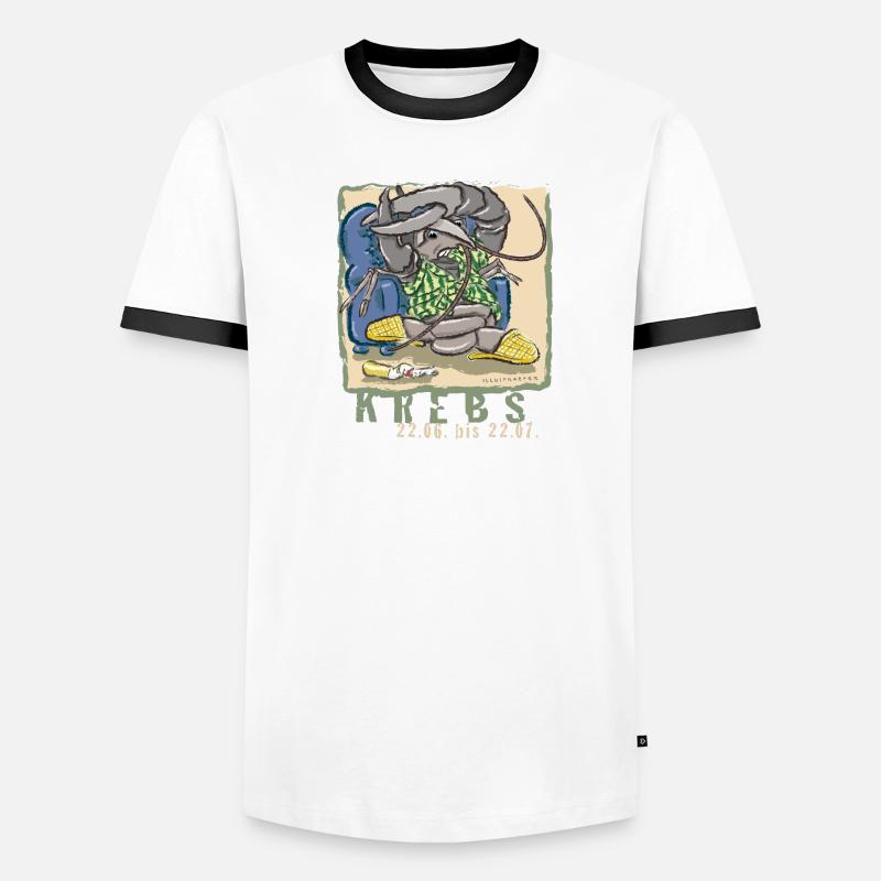 Sternzeichen-Krebs Männer Kontrast-T-Shirt