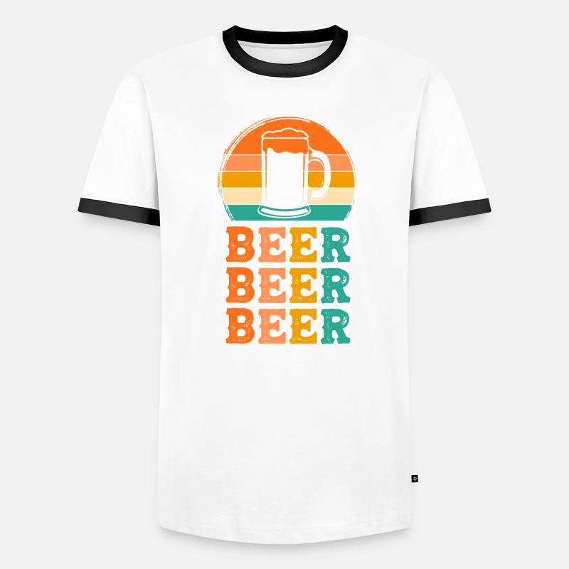 Bier Retro-Design Bier Geschenk Männer Kontrast-T-Shirt