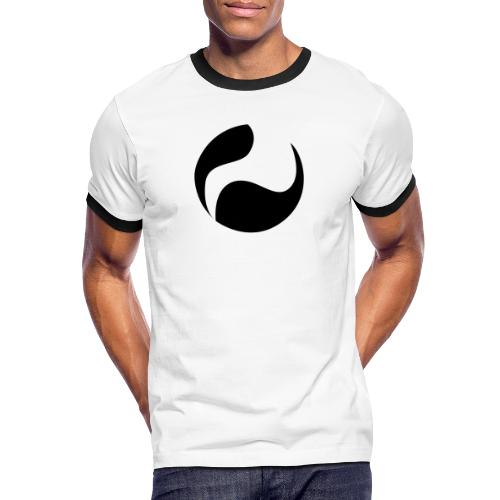 DEEPINSIDE logo ball black - Men's Ringer Shirt