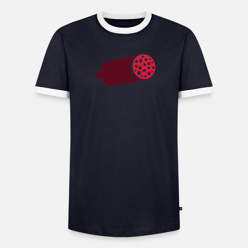 Salami Männer Kontrast-T-Shirt