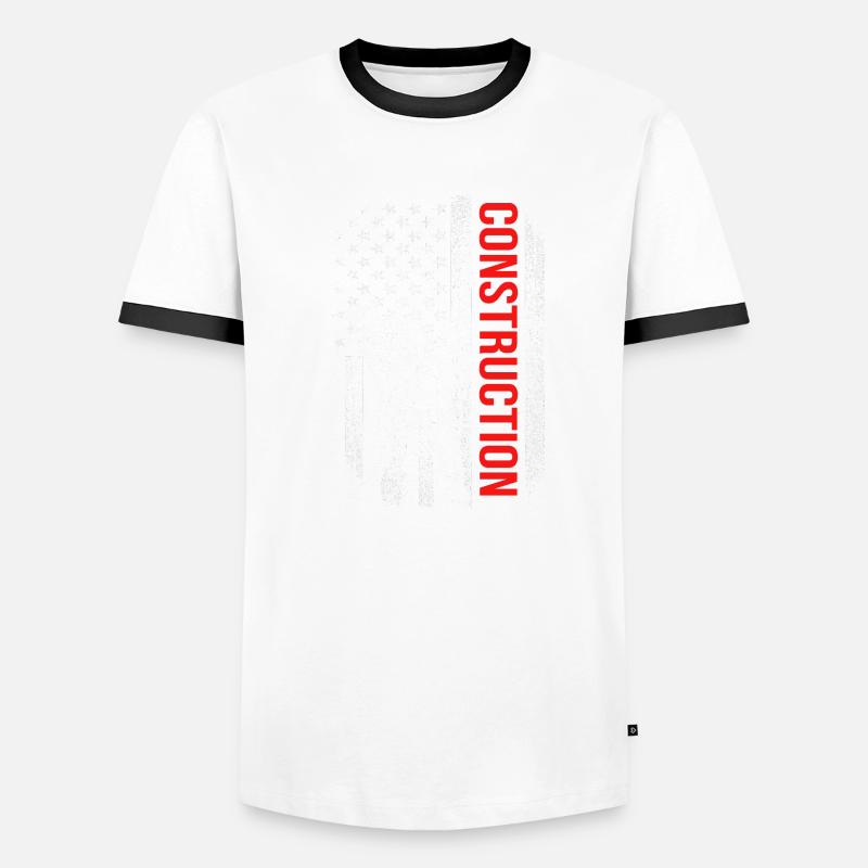 Construction worker construction site Men's Ringer Shirt