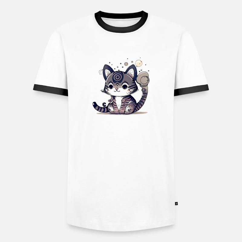 Design de chat super mignon. T-shirt contrasté Homme