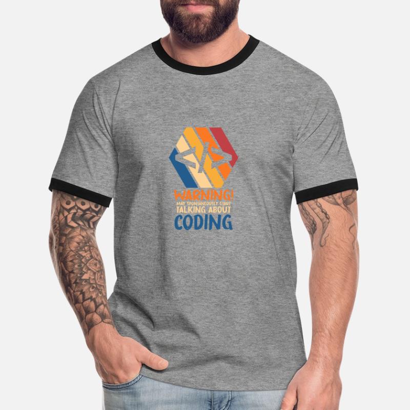 Programmierer Geek Computer Programmierung Coder L Männer Kontrast-T-Shirt