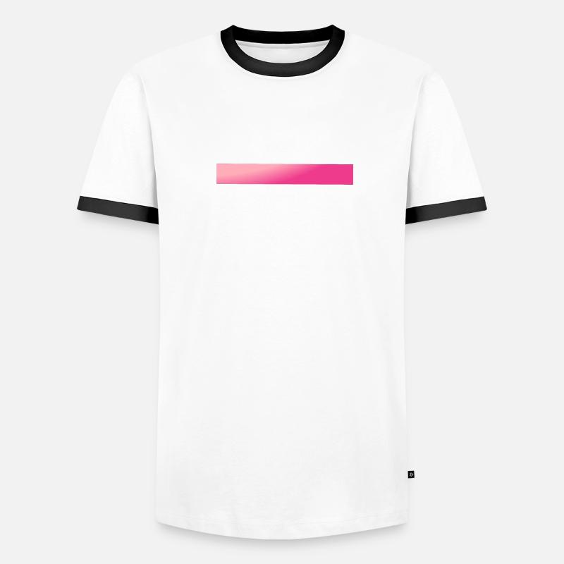 Pink Gradient Bars Men's Ringer Shirt