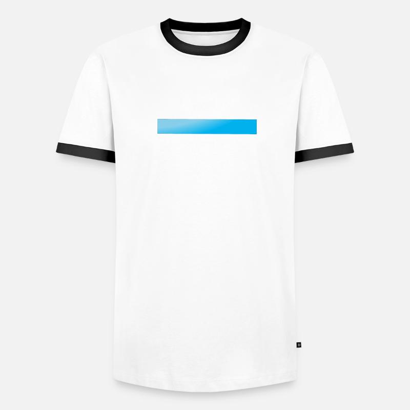 Ice Blue Gradient Bars Men's Ringer Shirt