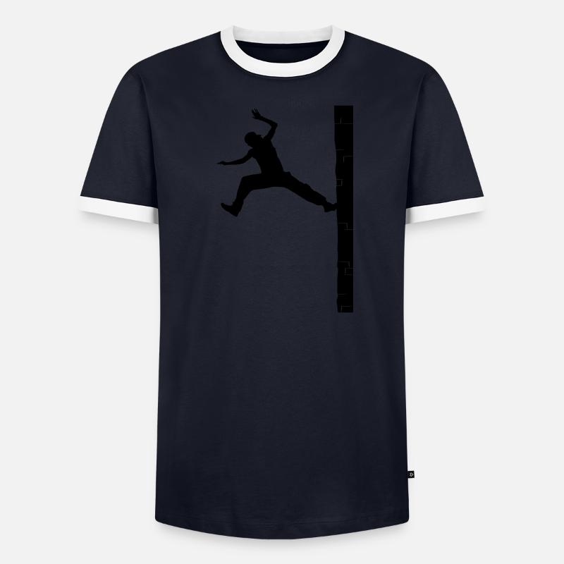 Parkour Männer Kontrast-T-Shirt