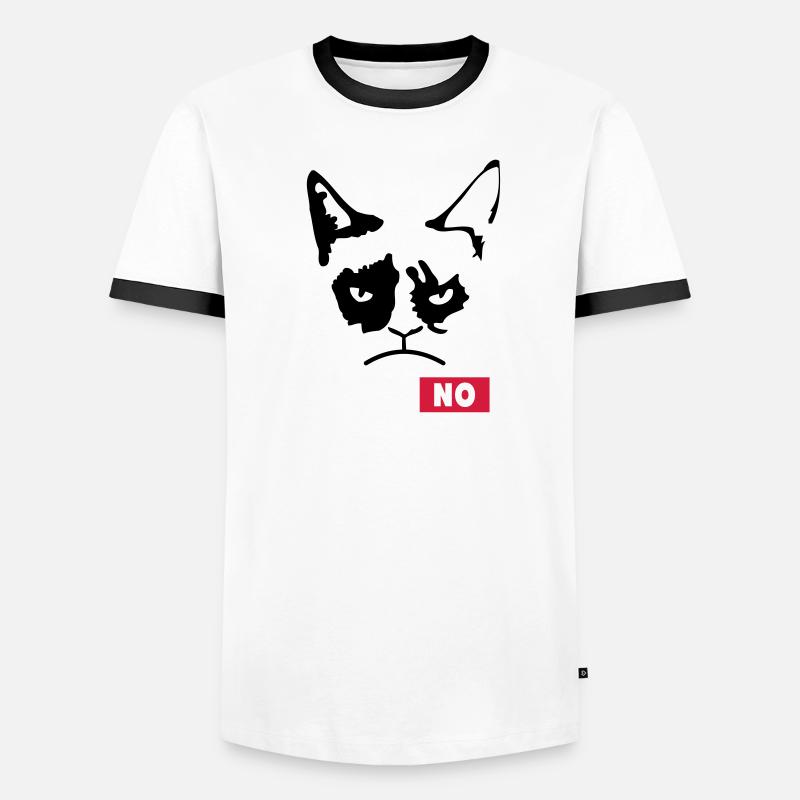 Chat grincheux T-shirt contrasté Homme