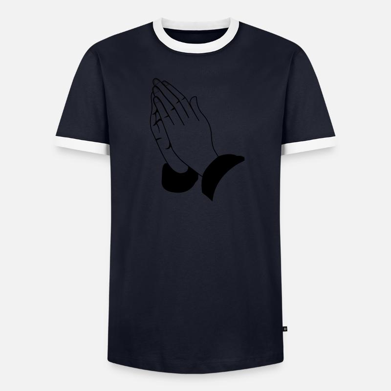 hands pray Men's Ringer Shirt