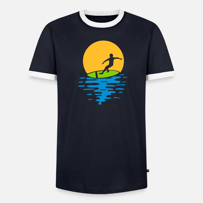 Evening Sun Surfer Men's Ringer Shirt