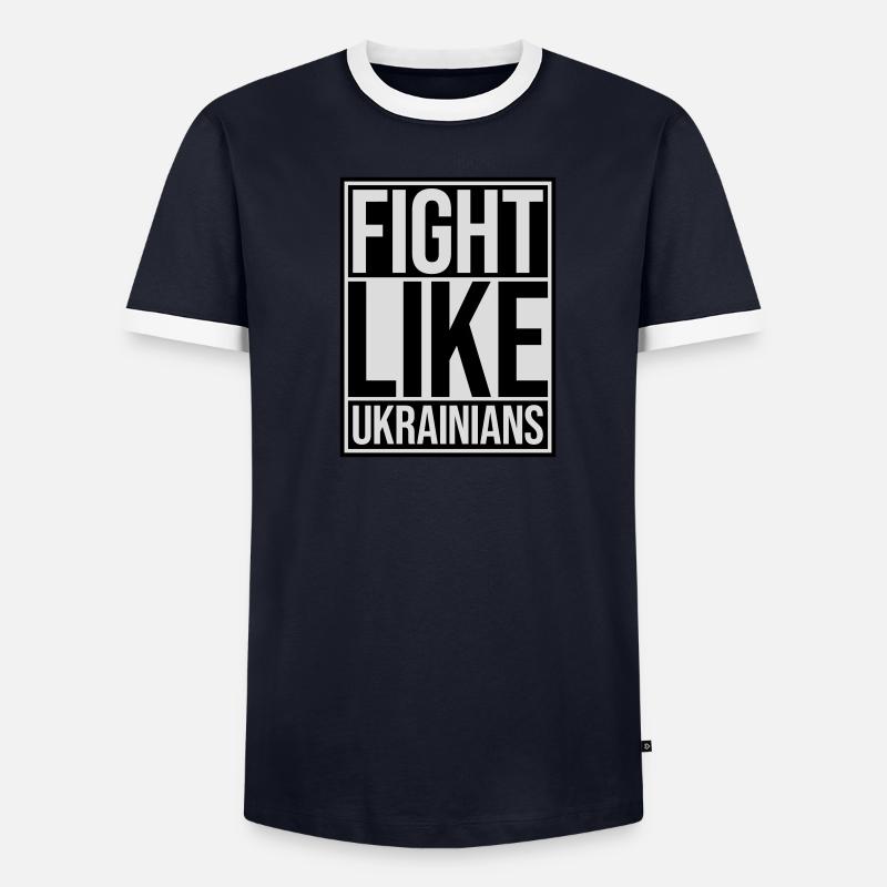 se battre comme citation des ukrainiens T-shirt contrasté Homme