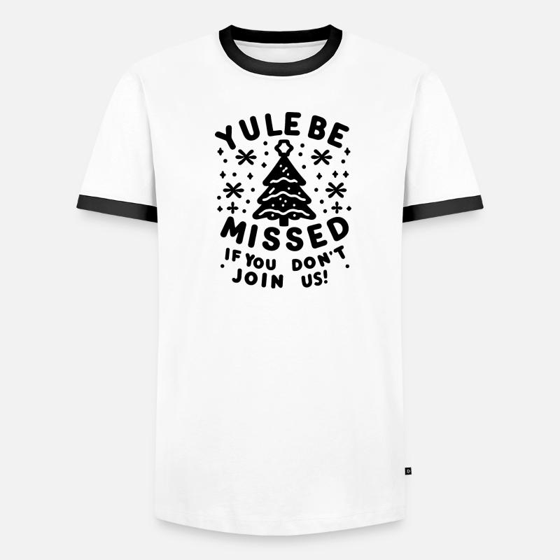 Noël à ne pas manquer si vous ne vous joignez pas à nous T-shirt contrasté Homme