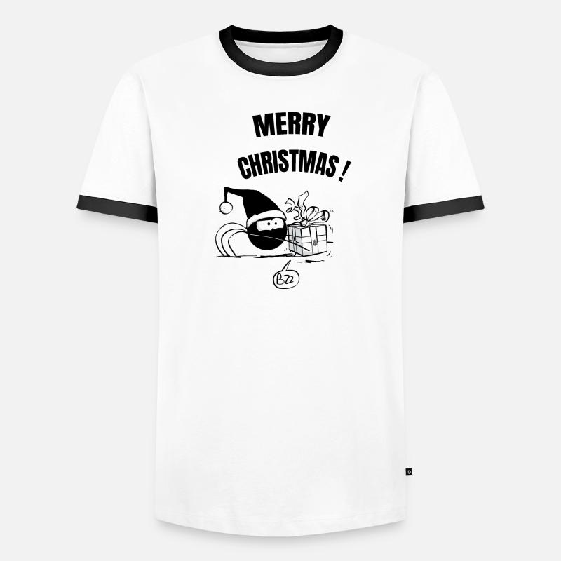 Beth l'araignée - Le cadeau de Noël (version texte T-shirt contrasté Homme