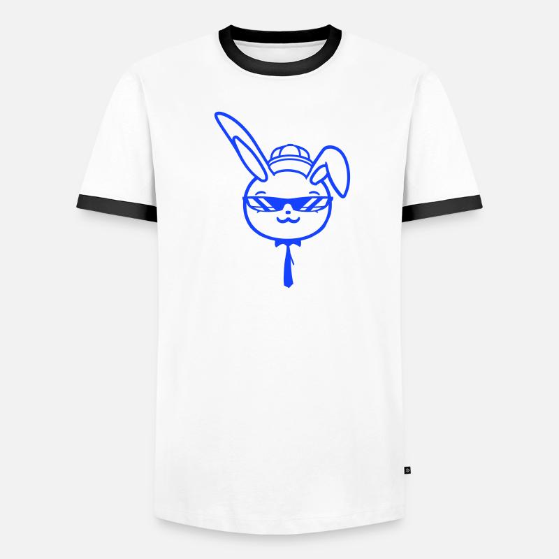Lunettes de soleil lapin Cappy cravate Cool Hat Comic T-shirt contrasté Homme