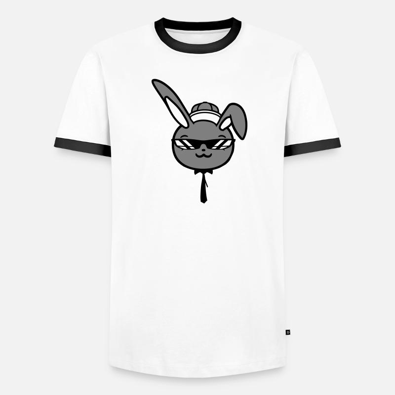Lunettes de soleil lapin Cappy cravate Cool Hat Comic T-shirt contrasté Homme