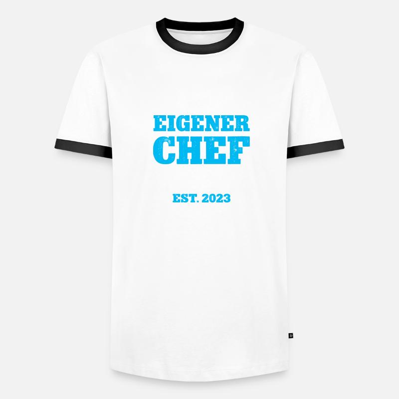 Endlich Eigener Chef 2023 Selbstständig Machen Männer Kontrast-T-Shirt