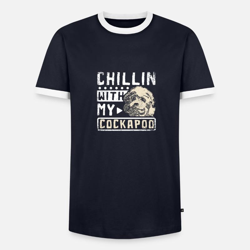 chillin with my cockapoo - Men's Ringer Shirt - undefined