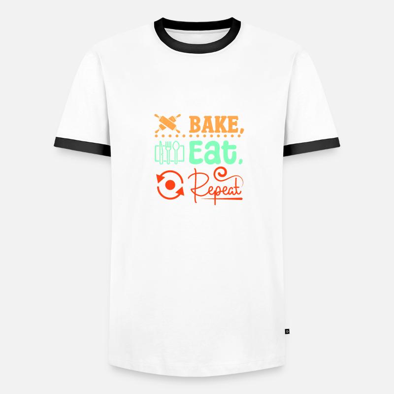 Baking bread eat repeat Men's Ringer Shirt