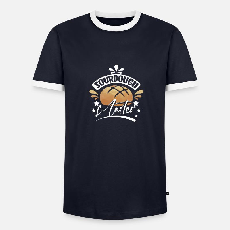 Baking bread sourdough master - Männer Kontrast-T-Shirt - undefined