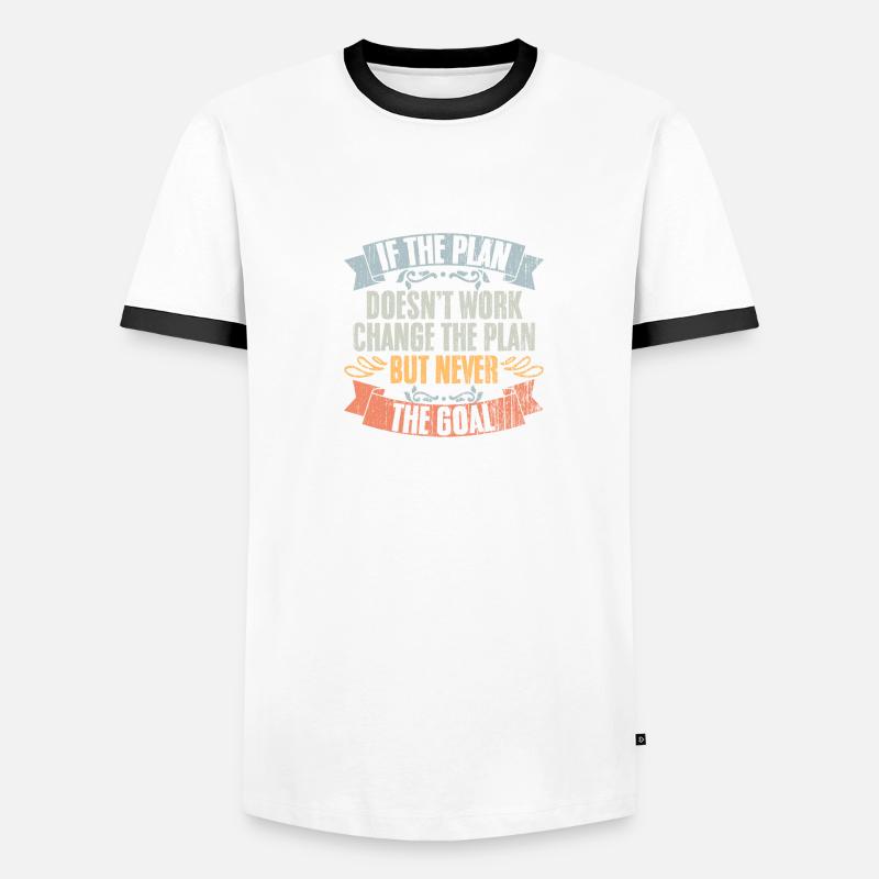 If The Plan Doesn't Work Change The Plan Retro Men's Ringer Shirt