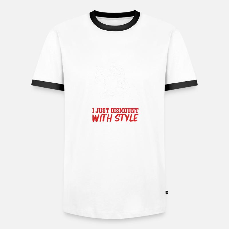 Springreiten Springpferd Männer Kontrast-T-Shirt