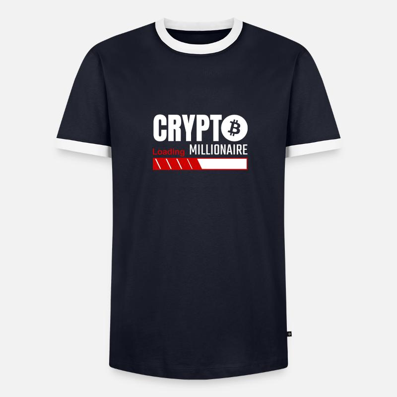 Crypto Millionaire Loading - bitcoin - Men's Ringer Shirt - undefined