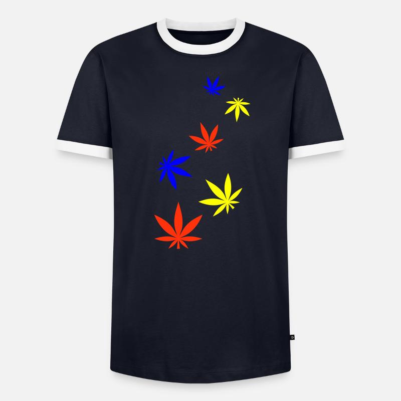 Hemp Leaf Icon Men's Ringer Shirt