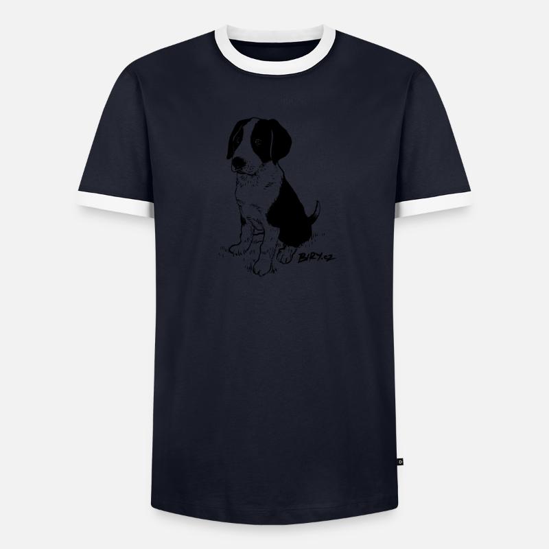 Buddy Hündchen Männer Kontrast-T-Shirt