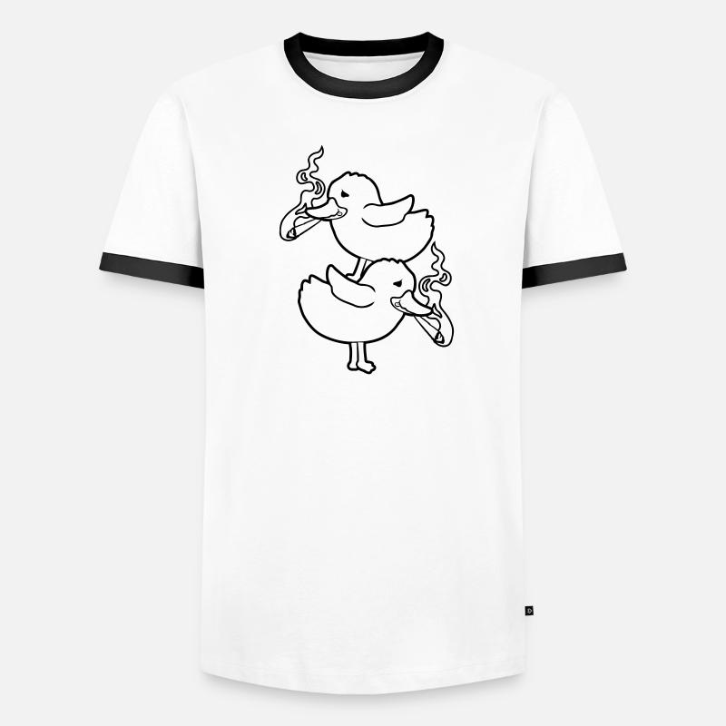 2 amis Weed Chicks T-shirt contrasté Homme