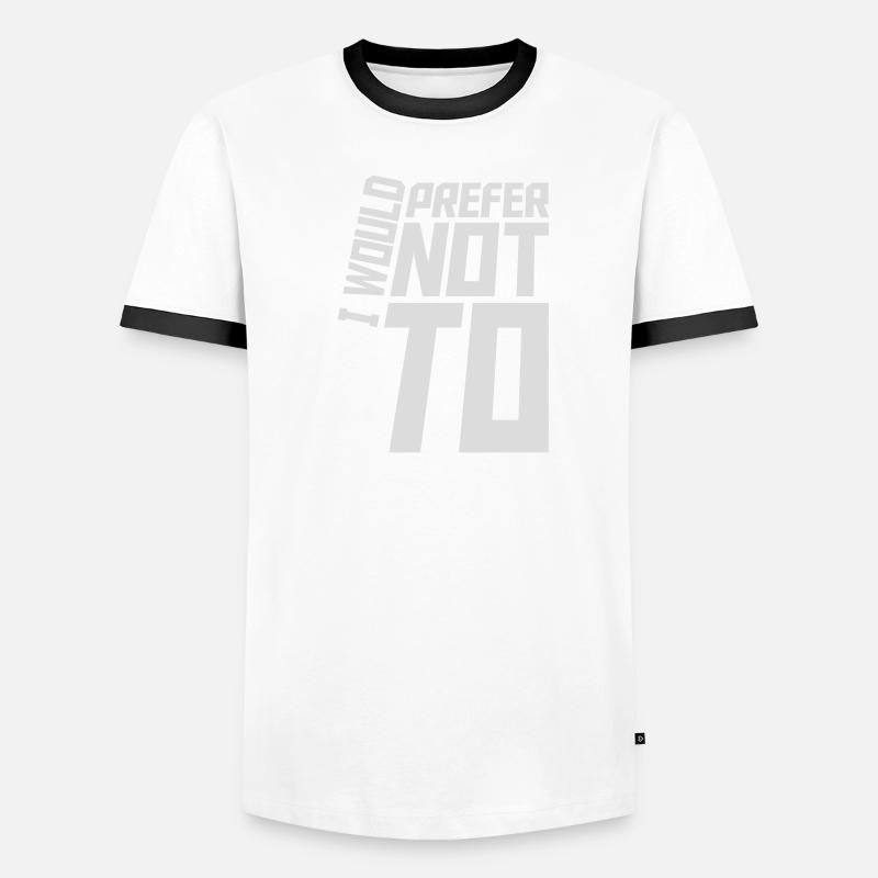 Je préfère ne pas T-shirt contrasté Homme