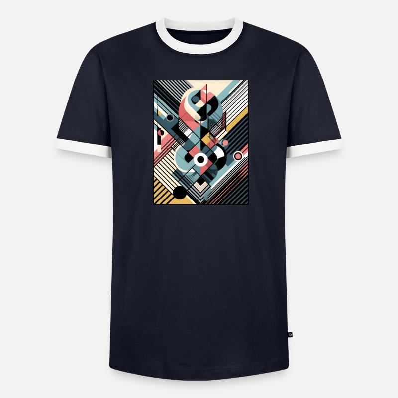 Geometric Symphony Men's Ringer Shirt