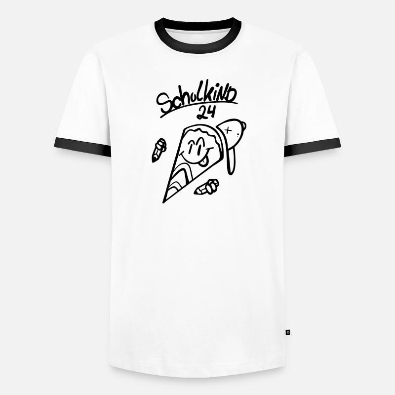 Endlich Schulkind! Geschenk Einschulung 2024 Männer Kontrast-T-Shirt