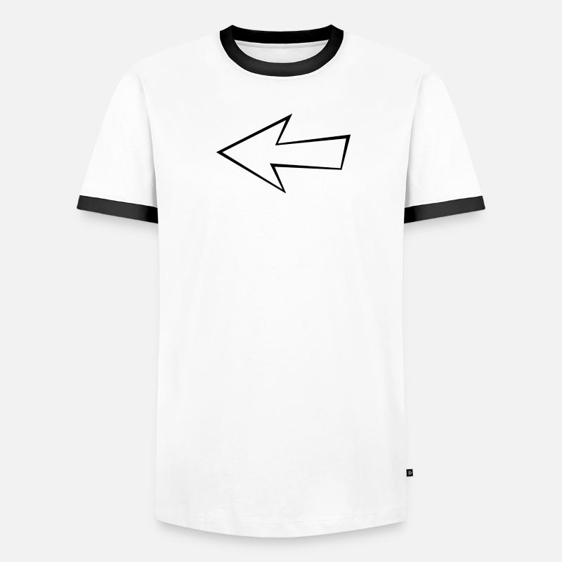 Leerer Pfeil Männer Kontrast-T-Shirt