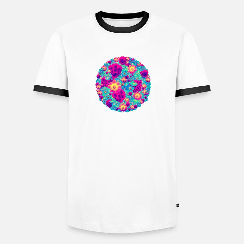 Bouquets de pop fleurs T-shirt contrasté Homme