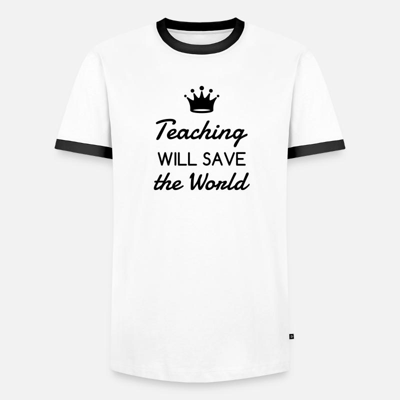 School Teacher Schule Lehrerin Ecole Prof Lehrer Men's Ringer Shirt