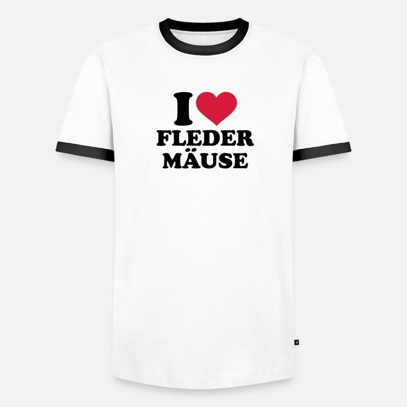 Fledermaus Männer Kontrast-T-Shirt