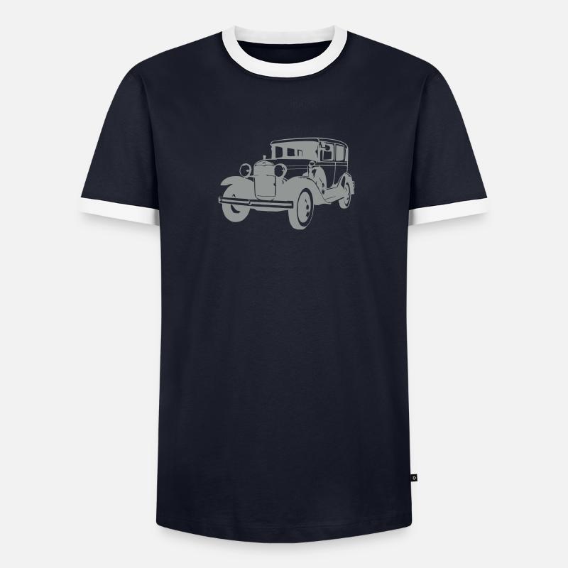 Oldtimer Limousine Männer Kontrast-T-Shirt