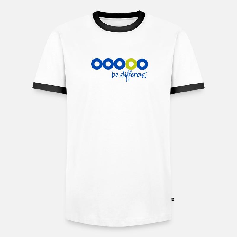 Be Different - Be Yourself!! Männer Kontrast-T-Shirt