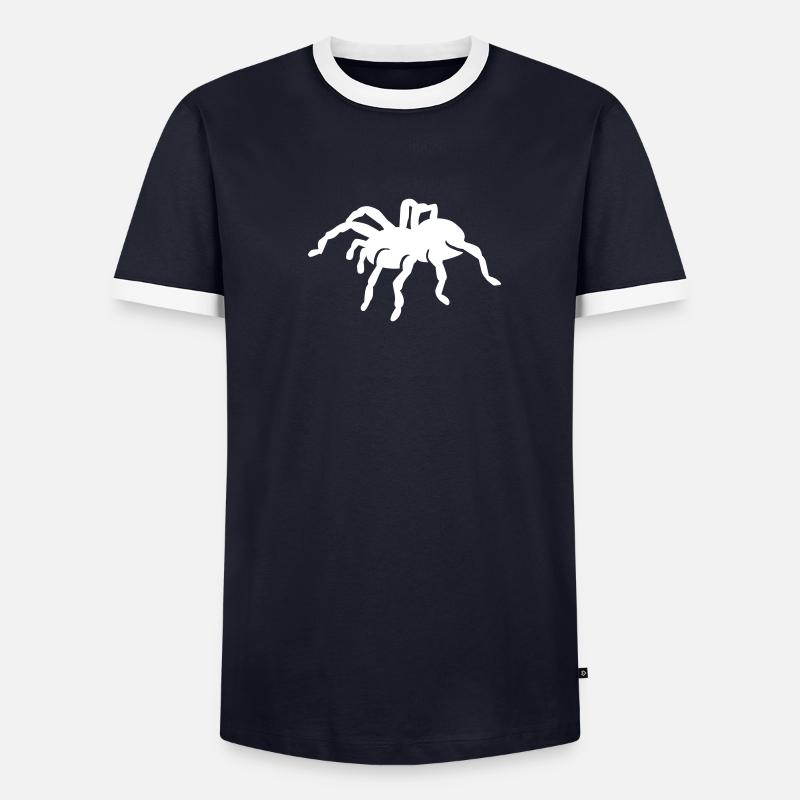 Spinne Männer Kontrast-T-Shirt