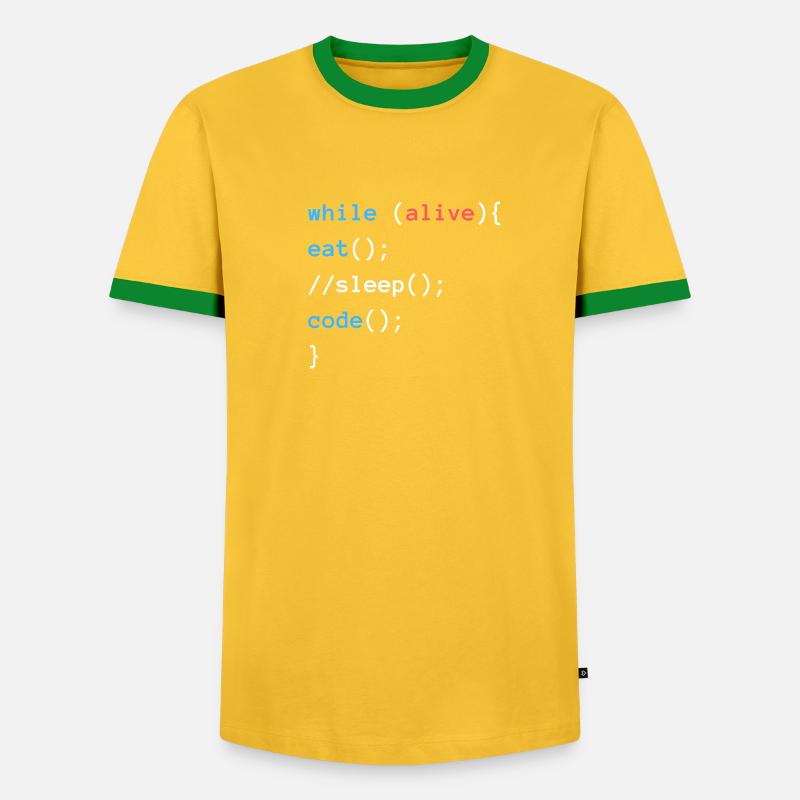 Eat Sleep Code | Programmierer Design - Männer Kontrast-T-Shirt - undefined