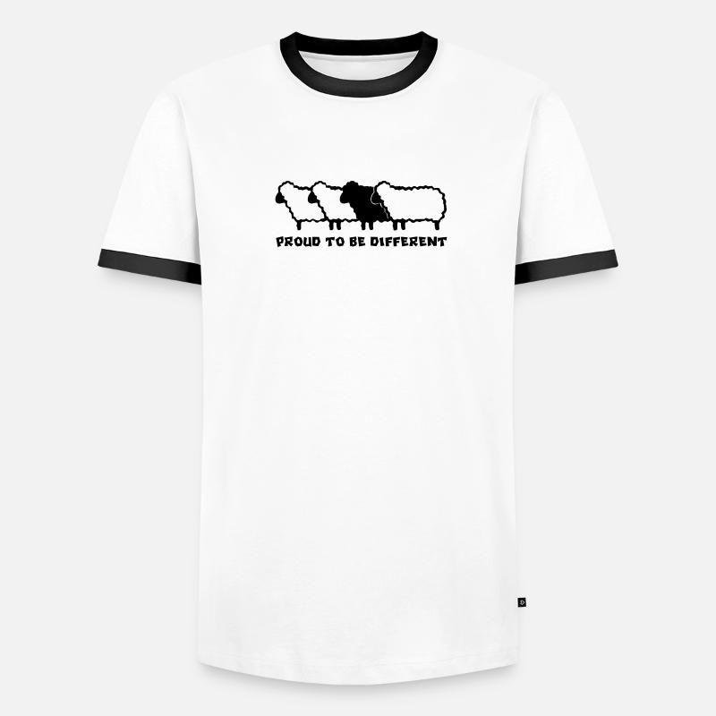 DIFFERENT SHEEP 2 - 2C Männer Kontrast-T-Shirt