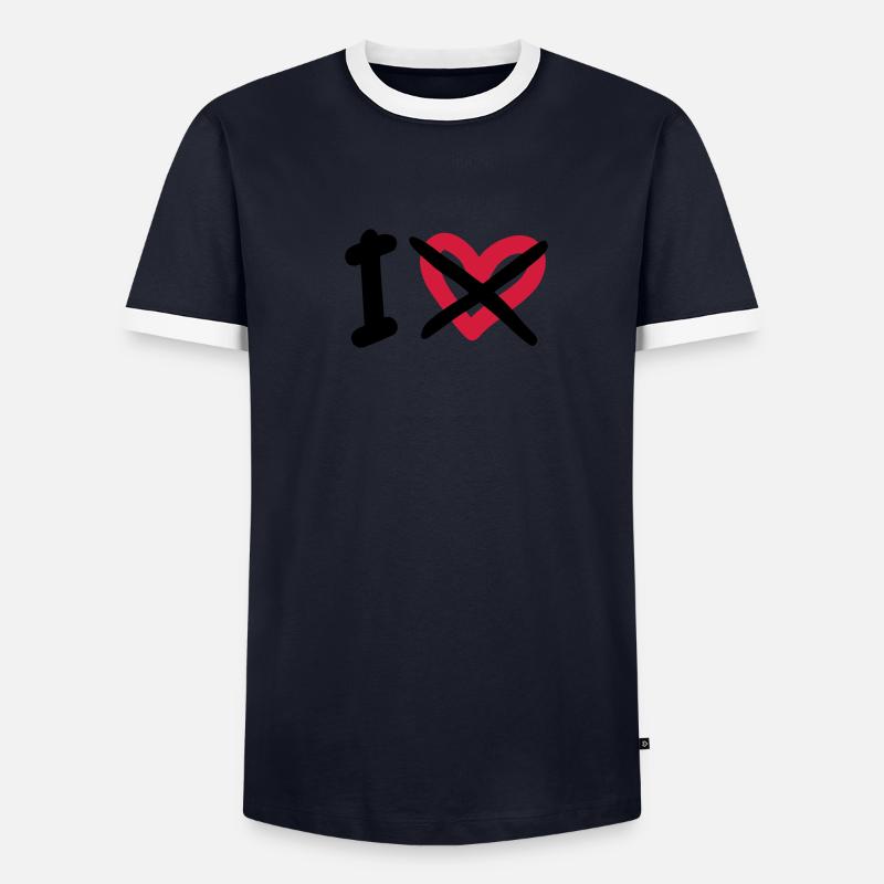 I Hate Männer Kontrast-T-Shirt