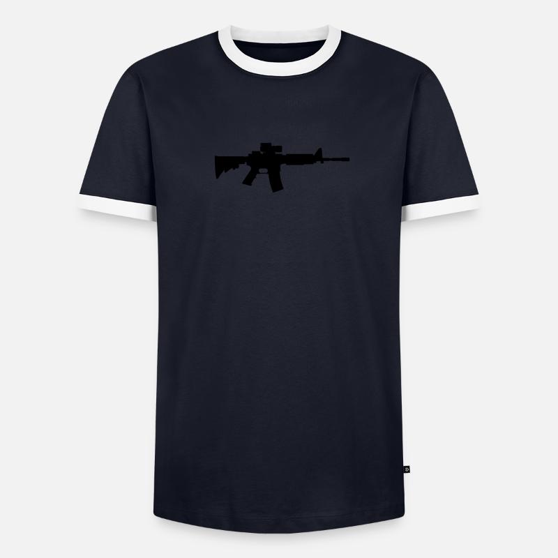 Gewehr M4 Männer Kontrast-T-Shirt