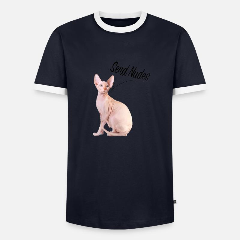 DESSIN NUMÉRIQUE SPHYNX AVEC DEVIS DÉTOURNÉ T-shirt contrasté Homme