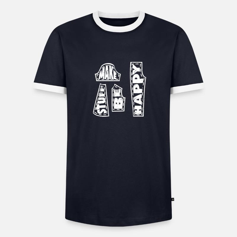 MAKE STUFF BE HAPPY - Männer Kontrast-T-Shirt - undefined