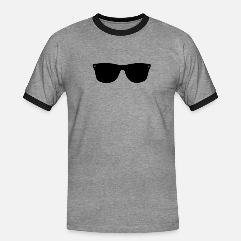retro - Männer Kontrast-T-Shirt - Grau meliert/Schwarz