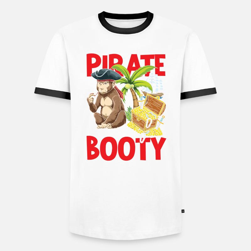Just Another Pirate Looking For Some Booty Männer Kontrast-T-Shirt