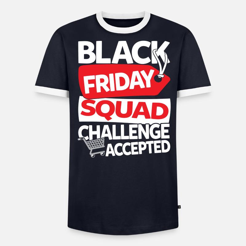 Black Friday Squad Challenge Accepted - Männer Kontrast-T-Shirt - undefined