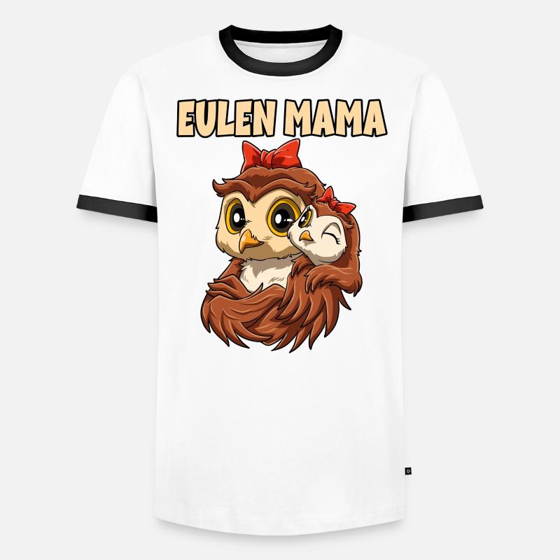 Eulen Mama Muttertag Mami Mutter für eine Mama Männer Kontrast-T-Shirt