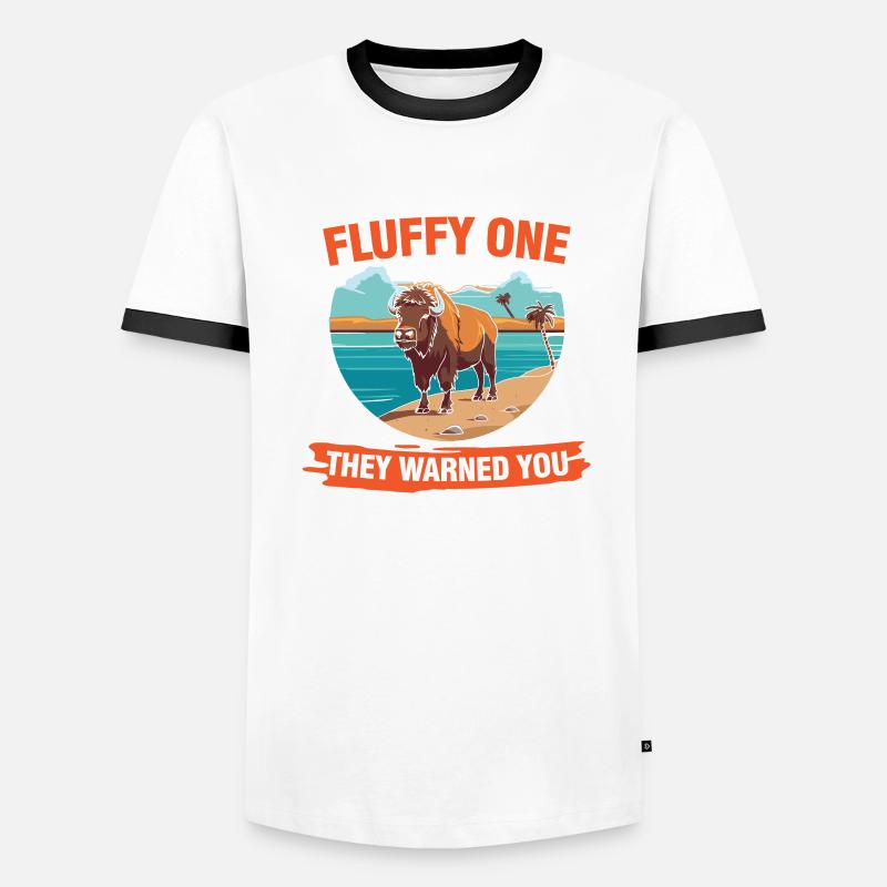 He Has Leather Skin für einen Bison-Fan oder Männer Kontrast-T-Shirt